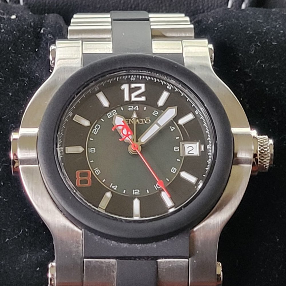 RENATO 'BEAST, LIMITED EDITION QUARTZ WRIST WATCH WITH RUBBER INTEGRATION.